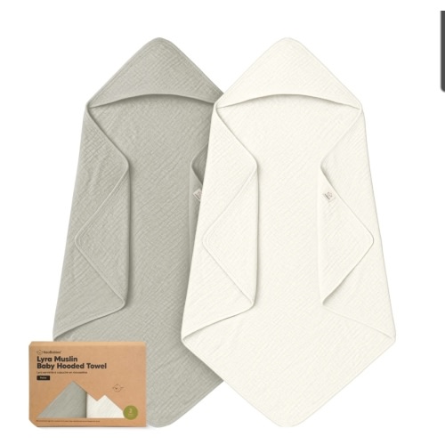 2-Pack Lyra Muslin Hooded Towels
