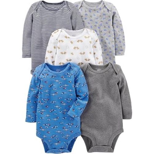 Simple Joys by Carter's Baby-Boys 5-Pack Long-Sleeve Bodysuit