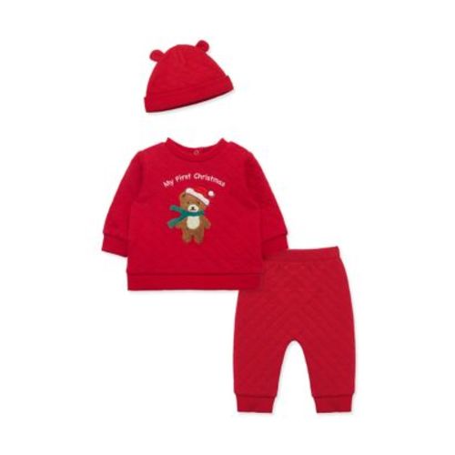 Baby Boys Holiday Bear Set with Hat