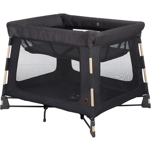 Maxi-Cosi Swift Playard, Playpen with 3-in-1 (Newborn bassinet, toddler, play), Portable, ultra comfort, 1 step fold, travel bag included, Classic Graphite