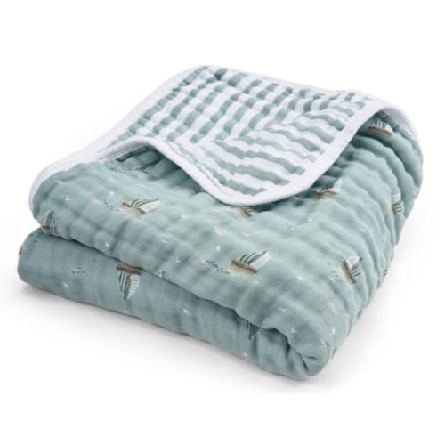 aden + anais Organic Cotton Muslin Blanket in Sailing Seas