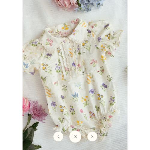 Baby Sophia Romper in Garden Flowers (9 - 12 mos)