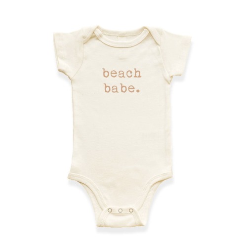 Beach Babe - Organic Short Sleeve Baby Bodysuit