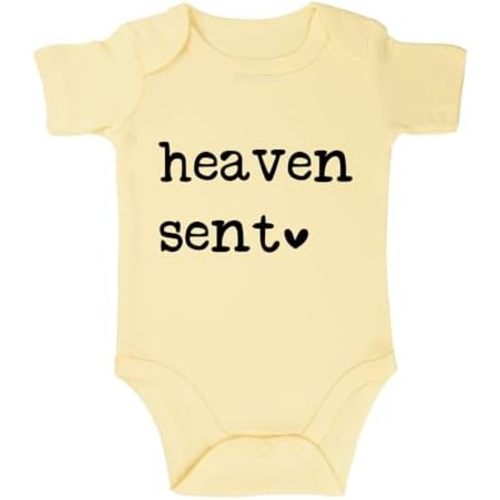 Heaven Sent Baby Bodysuit Religious Pregnancy Announcement Baby Romper Unisex Bodysuit