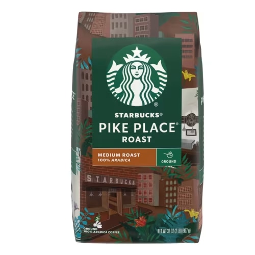 Starbucks Pike Place Roast Coffee, Medum Roast, Ground, 32 oz | Costco