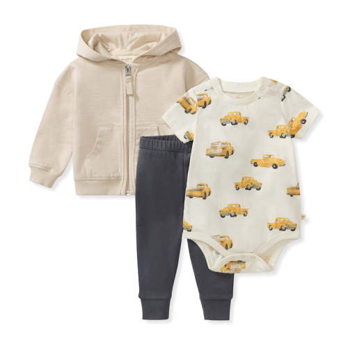 3 Piece Organic Cotton Truck Set - Eggshell