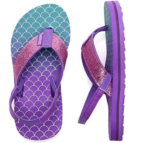 WateLves Girls & Boys Kids Flip Flop summer Slide Sandals Slip on Suitable for Bath Shower Beach pool (Little Kid/Big Kid)