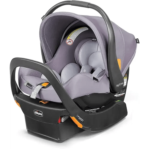 Chicco KeyFit Max ClearTex Infant Car Seat and Base, Rear-Facing Seat for Infants 4-30 lbs., Infant Head and Body Support, Compatible with Chicco Strollers, Baby Travel Gear | Lupine/Purple