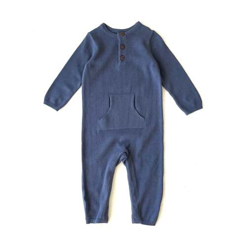 Milan Earthy Knit Kangaroo Pocket Jumpsuit (Organic Cotton) by Viverano