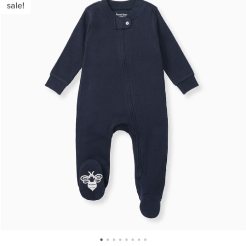 Solid Rib Organic Cotton Sleep & Play - Midnight – Burt's Bees Baby