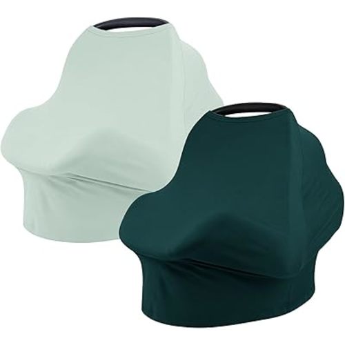 Breathable Car Seat Cover for Babies – Soft, Multi-Purpose Nursing Cover, Perfect for Feeding, Traveling (2 Pack)