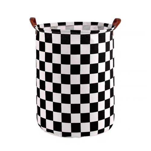 EVNELE Large Laundry Hamper, Waterproof Canvas, Collapsible Storage Basket, Racing Flag Style