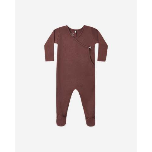 Pointelle Wrap Footie Black Cherry – Quincy Mae