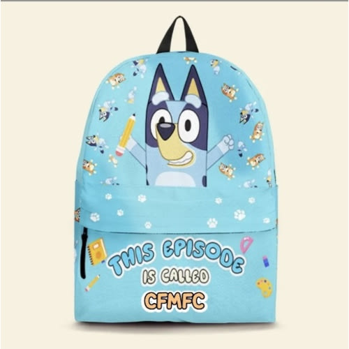 Personalized Bluey Cartoon School Backpacks - Customizable and Durable – PopFan