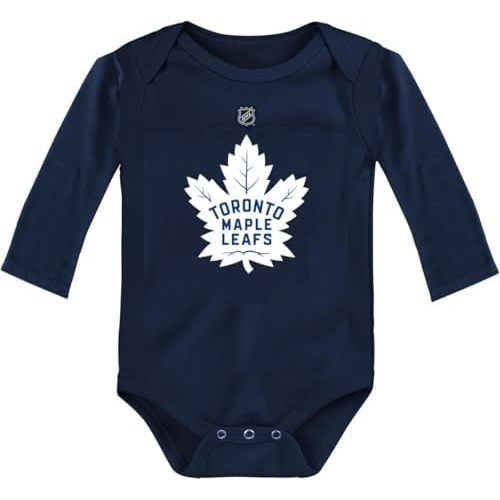 Outerstuff NHL Newborn & Infants 0-24 Months Primary Logo Long Sleeve Bodysuit Creeper Romper