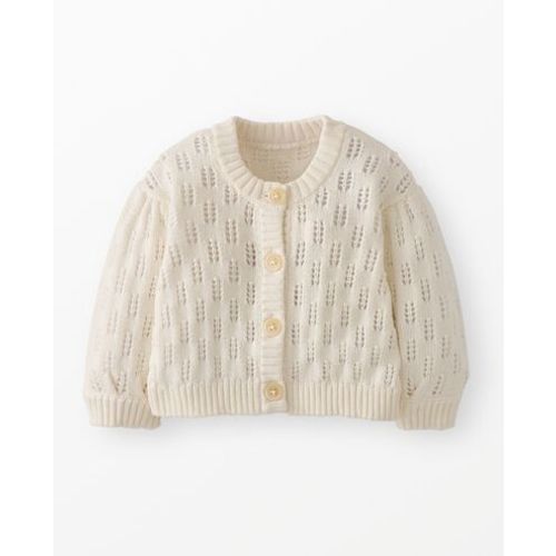 Baby Balloon Sleeve Pointelle Cardigan Sweater