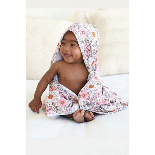 Bamboo Hooded Towel | Purple Floral