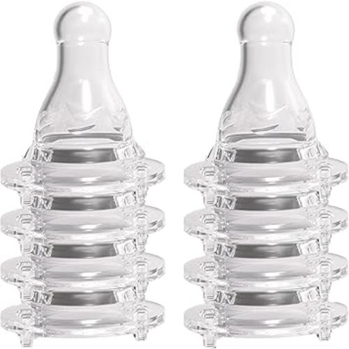 Avima Baby Anti Colic Nipples for Standard Neck Bottles, Silicone Breast Like Nipples - Newborn 0 to 3+ Months, Slow Flow, Level 1 (Pack of 6)