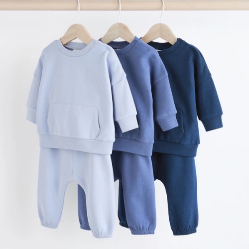 Buy Blue Baby Sweatshirt and Joggers Set 6 Piece (0mths-3yrs) from Next USA