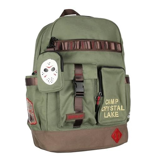 Friday the 13th Backpack Camp Crystal Lake Rugged Travel Backpack w/Padded Laptop Sleeve For Men Women