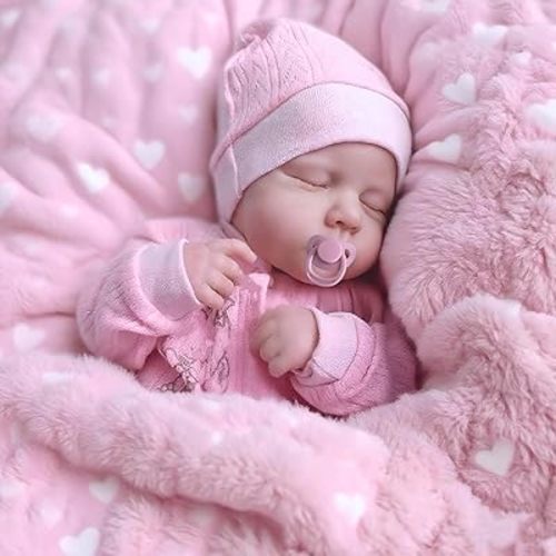 MRB Lifelike Reborn Baby Dolls-20 inch Realistic Newborn Baby Dolls, Soft Vinyl and Cloth Body Real Life Baby Dolls Girl with Accessories Birthday Gift for Kids Age 3+