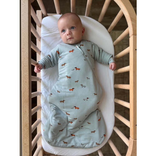Woof Sage 1.0 TOG Long Sleeve Bamboo Viscose Swaddle Sleep Sack | günamüna