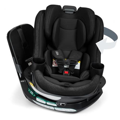 Britax Galaxy360 Slim Rotating Convertible Car Seat With SwivelSmooth Steel Ring, Raven Black