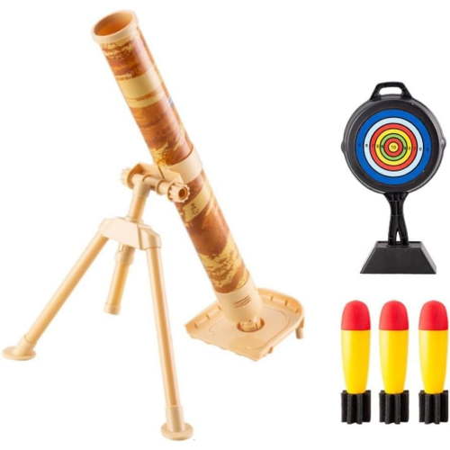 Isvgxsz Mortar Launcher Playset for Kids 6-12 Years Old, Soft Foam Rocket Kids Play Set with 3 Safety Foam Shells for Boys and Girls