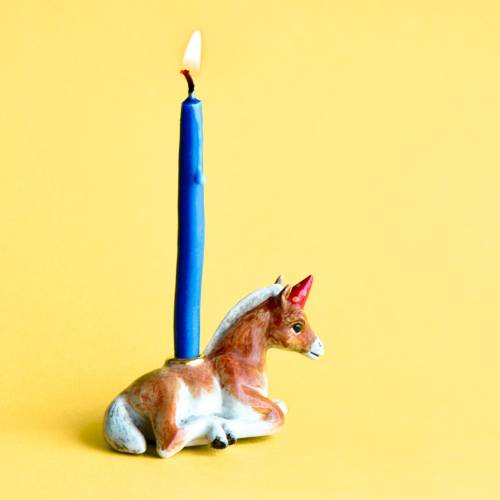 Year of the Horse Cake Topper | Porcelain Figurine | Camp Hollow Collectable Heirloom Art | Birthday Candle Holder | Collect them All!