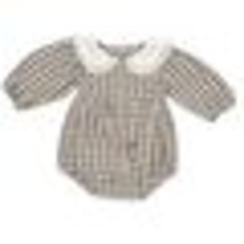 Gingham Ruffle Collar Romper