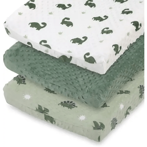 The Peanutshell Baby Changing Pad Covers Boy, Minky Changing Table Sheets, Dinosaur Nursery Decor, Sage Green Baby Items