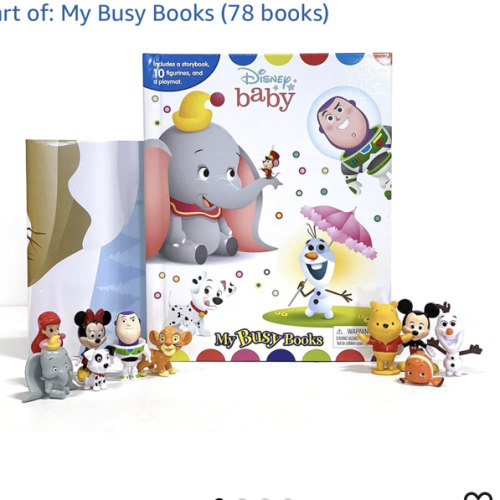 Disney Baby My Busy Books - Storybook, 10 figurines, playmat