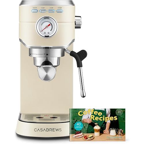 CASABREWS CM5418 Espresso Maker, Compact Espresso Machine with Milk Frother