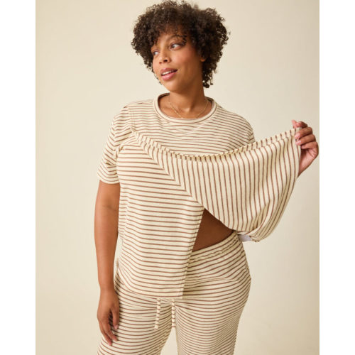 Luxe Terry Maternity & Nursing Split Hem T-shirt