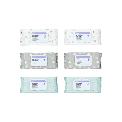 480 Pack Fragrance Free Wipes - White - One Size