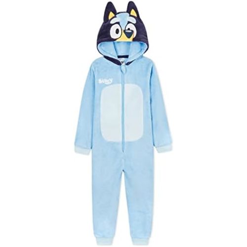 Bluey Fleece Jumpsuit for Boys Toddlers Hooded Romper Fleece Pajamas Boys Gifts