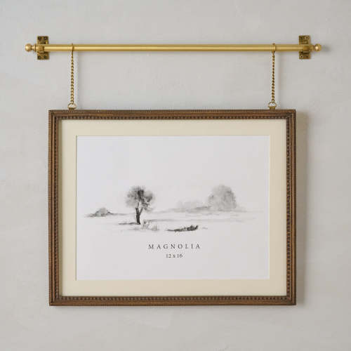 Colleen Wood and Brass Rail Picture Frame