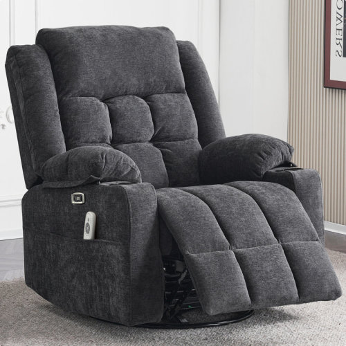 Red Barrel Studio® Red Barrel Studio Electric Power Swivel Rocker Recliner Chair with Heat and Massage & Reviews | Wayfair