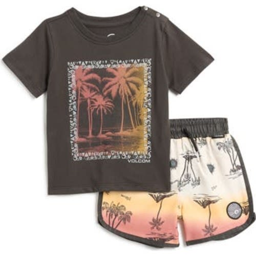 Volcom Jersey Graphic T-Shirt & Swim Shorts Set | Nordstromrack