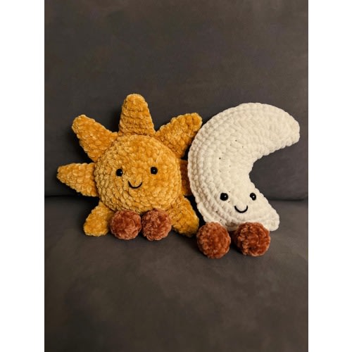 Sun and Moon Jellycat | Crochet Sun and Moon | Sun and Moon Plush Toy | Jelly cat | Jellycat Sun and Moon | Baby Shower Gifts