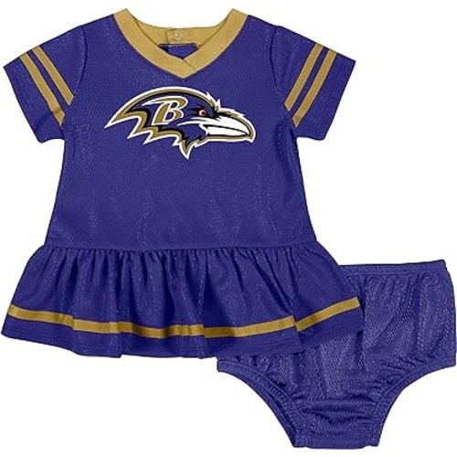 Gerber NFL Baby Girls Jersey Dress and Diaper Cover