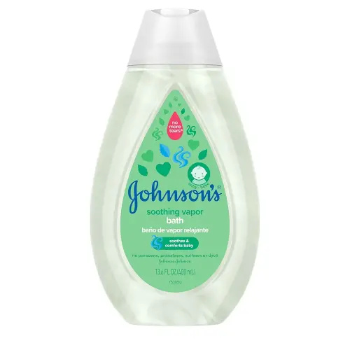 Johnson's Baby Vapor Bath with Soothing Aromas to Relax Babies, Gentle Tear-Free Baby Bath Soothes & Comforts Baby, Hypoallergenic Liquid, Paraben-, Dye- & Sulfate-Free, 13.6 fl. oz