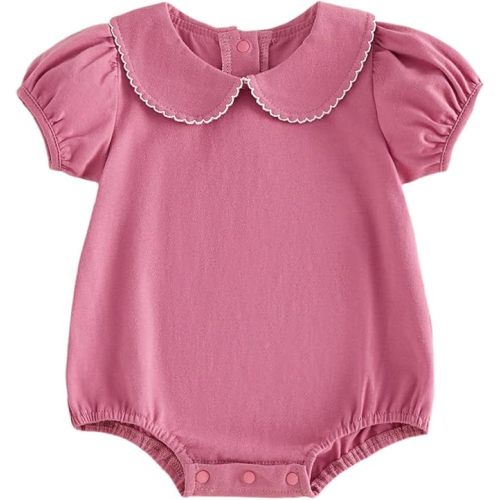 Balaflyie Bubble Romper Baby Boy Girl Cotton Collar Bodysuit Oversize T-shirt Romper Infant Top