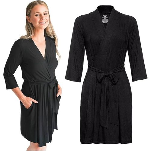 Posh Peanut Maternity Robe for Hospital Delivery - Soft Viscose from Bamboo Postpartum Robe for Women Nursing & Lounging