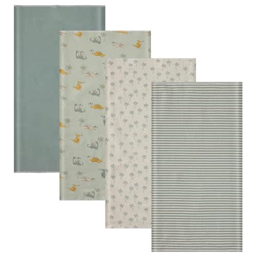 Cudlie 4 Pack Receiving Blankets: Ultra-Soft Essentials for Baby Boys and Girls, Swaddling, Cuddling and Nursing. Multipack for Infants, Newborns and Babies. Perfect for Baby Showers and Everyday