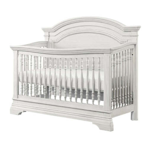 Olivia Arch Top Convertible Crib - Brushed White