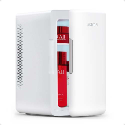 AstroAI Mini Fridge, Portable Compact Refrigerator, 6L/8 Cans, Cool and Warm, White