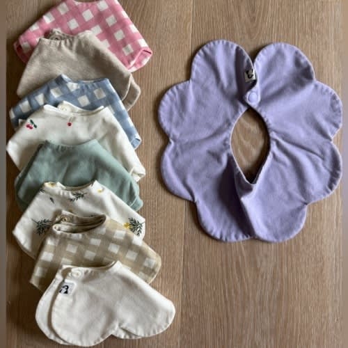 Charming Pastel Baby Bib Set - Lavender, Cream, and More