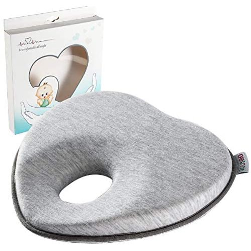 Baby Pillow for Newborn Prevent Flat Head, Flat Head Baby Pillow, Baby Head Shaping Pillow, Newborn Head Support, Ergonomic Design, Environmental Protection, Gray