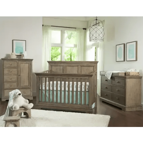 Westwood Design Hanley Nursery Set - Convertible Crib and Double Dresser - Cashew